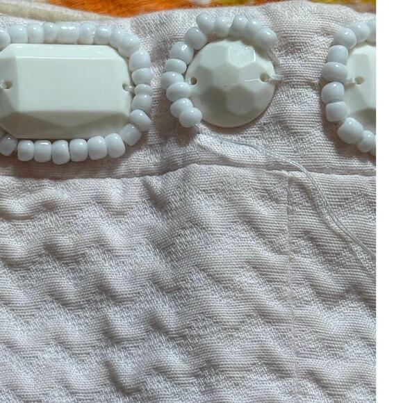 Lilly Pulitzer Bowen Strapless Dress Sz 0 Beaded Orange White Floral Cotton - Picture 6 of 16